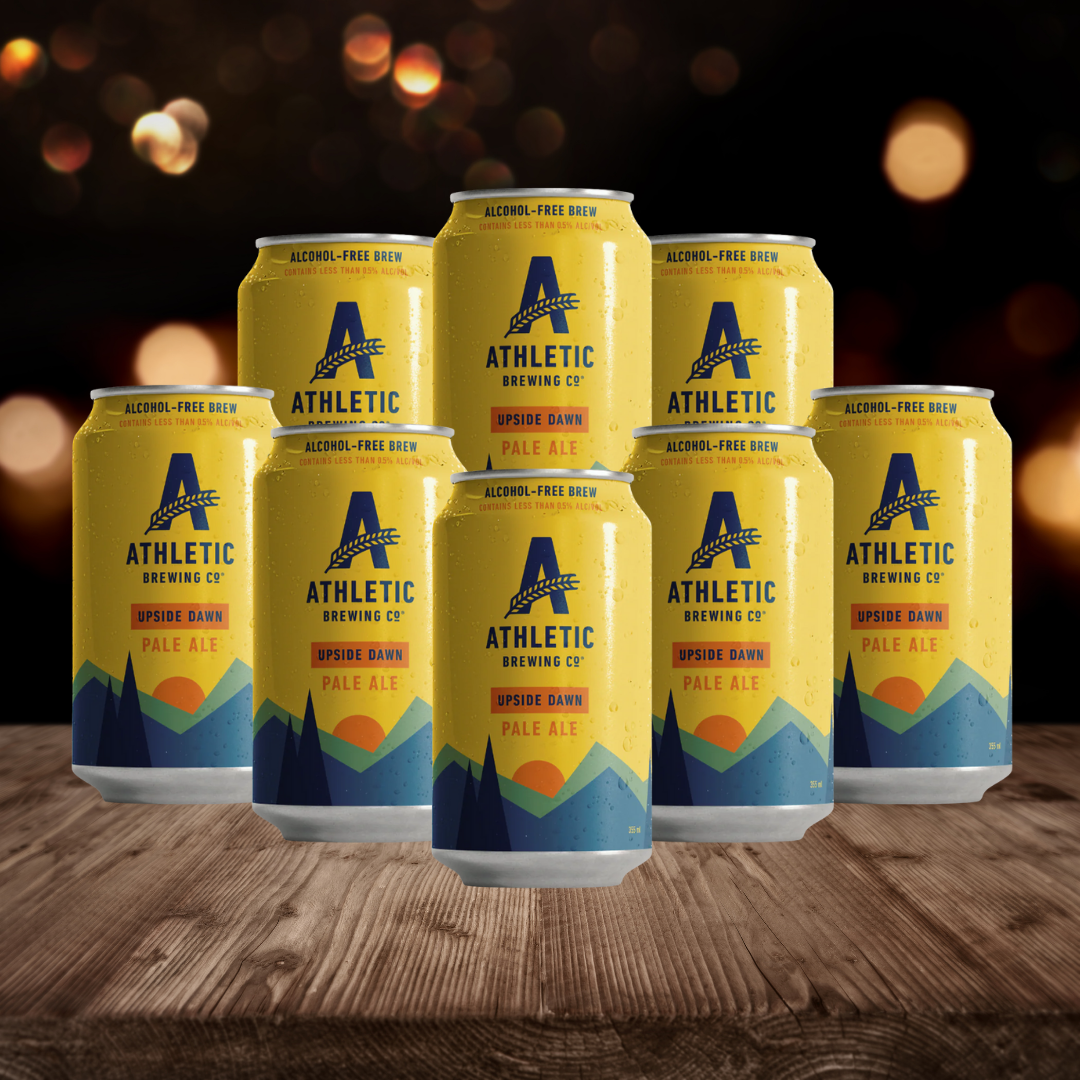 Athletic Brewing Co Upside Dawn American Alcohol Free Golden Ale - ABV 0.5% (12 Pack) - BBD 16/10/25