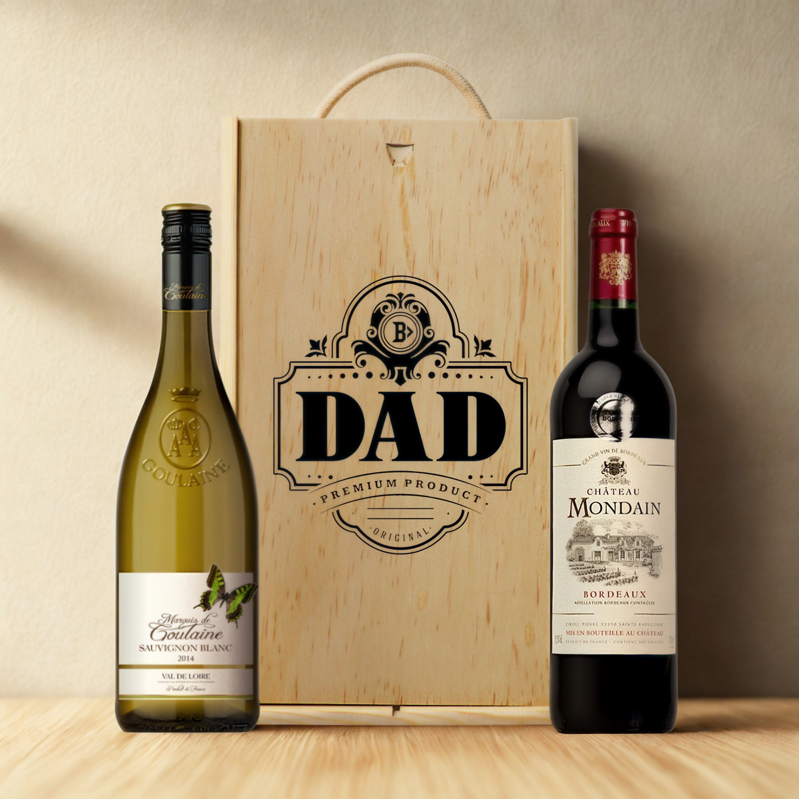 Best Dad Wine Gift Set – Premium Red & White Wine Selection