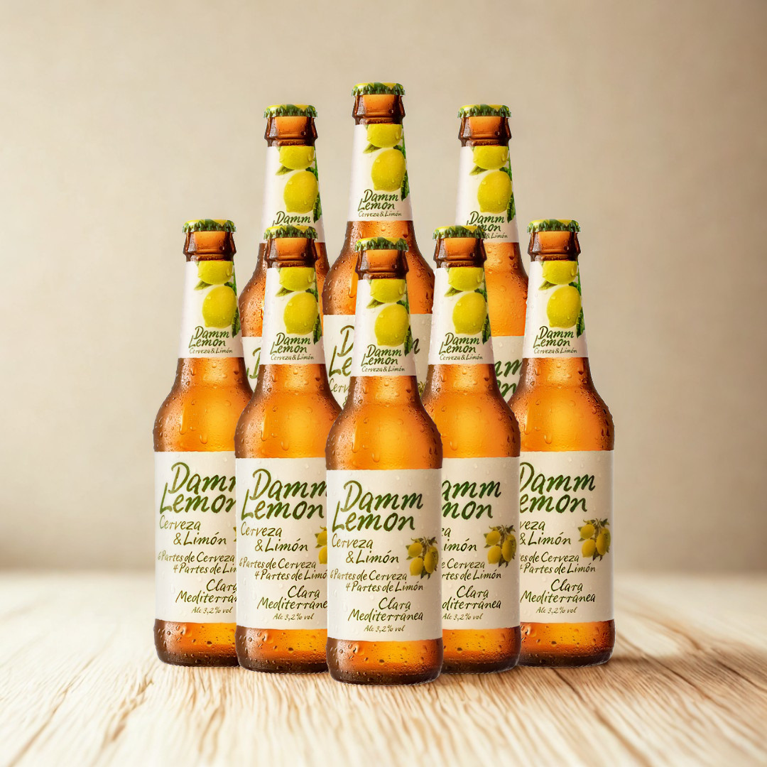 Damm Lemon Cerveza & Limon Radler 330ml Bottles 3.2% ABV (Multipack)