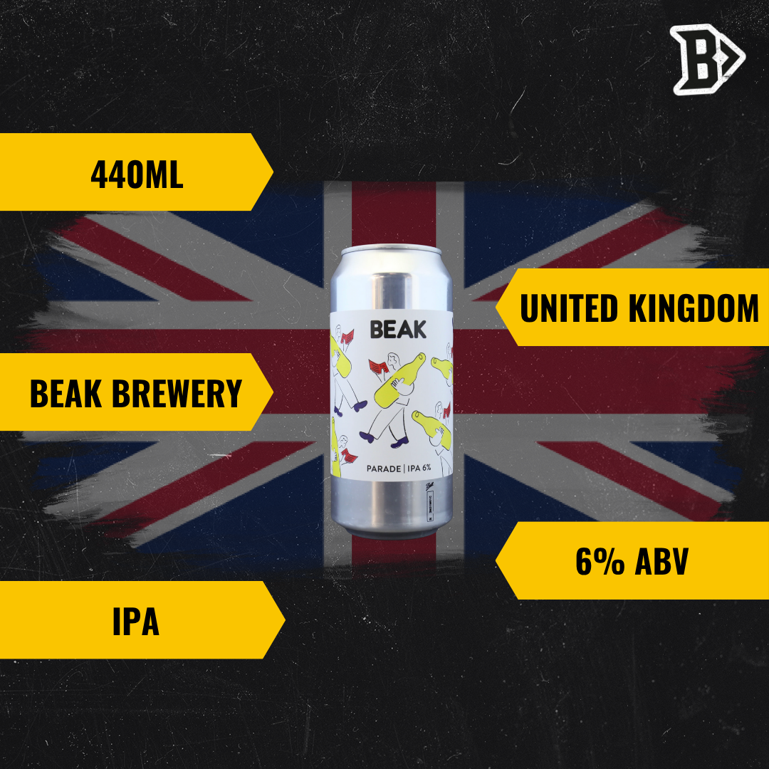 Beak Brewery British IPA Parade 440ml Cans - 6% ABV (8 Pack)