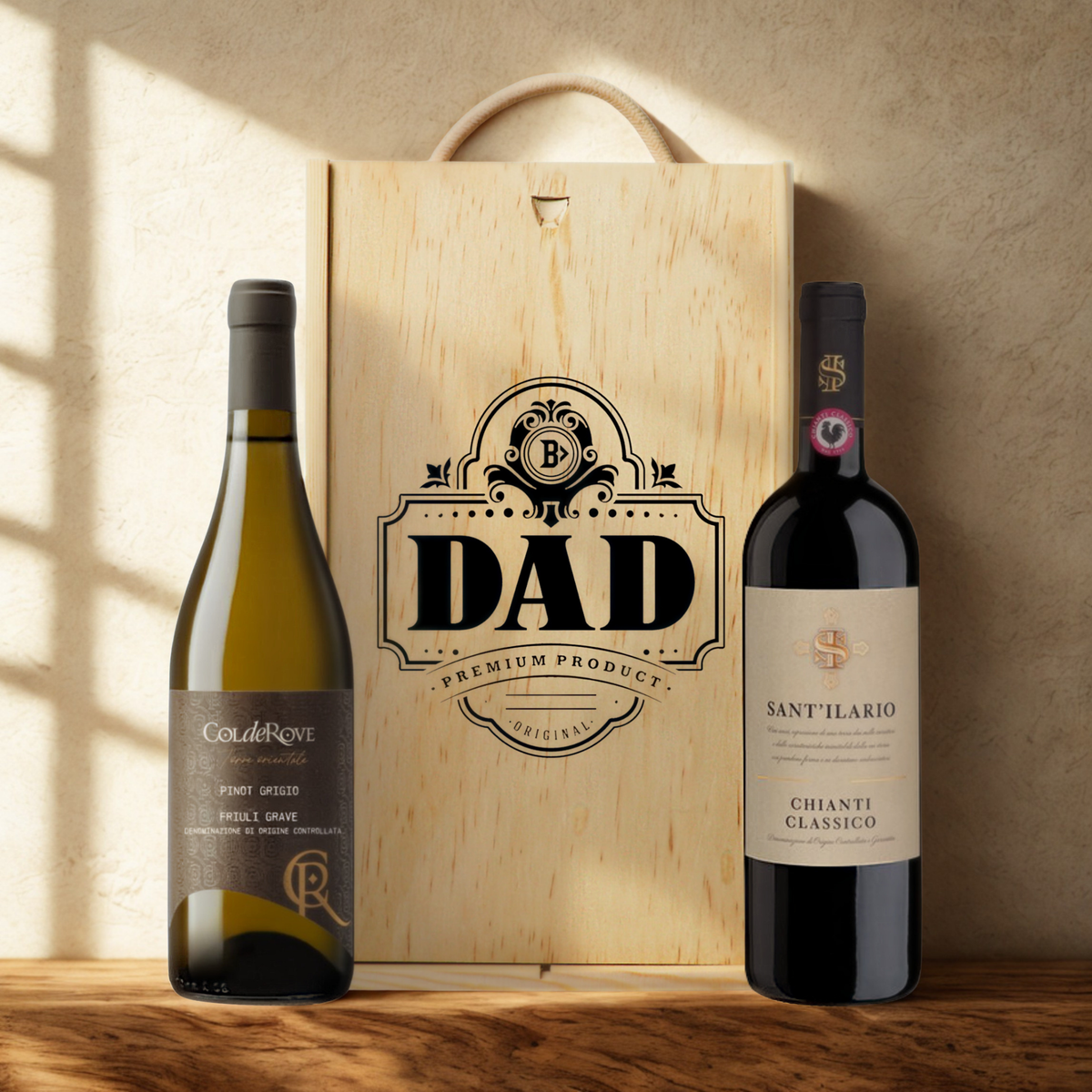 Best Dad Wine Gift Set – Premium Red &amp; White Wine Selection