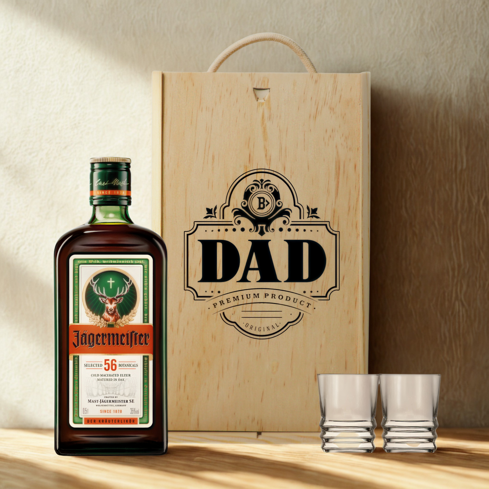 Best Dad Aperitif & Liqueur Gift Set – Premium Spirits Selection with Glasses