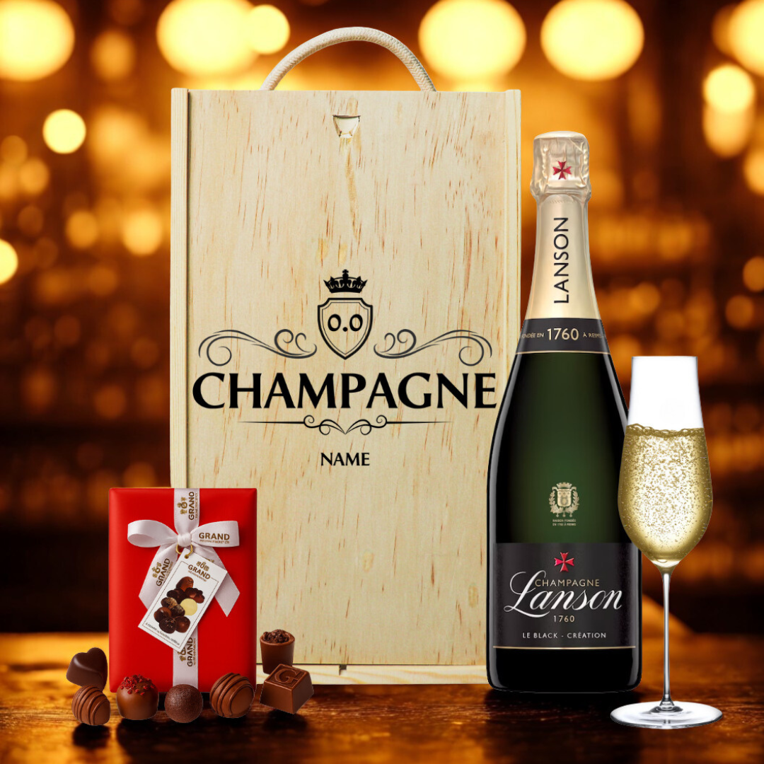 Personalised Lanson Champagne Gift Set – 75cl