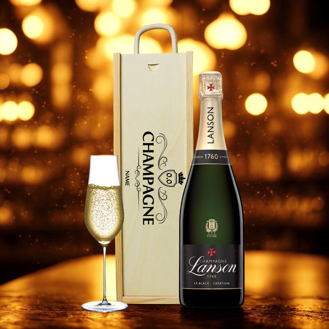 Personalised Lanson Champagne Gift Set – 75cl