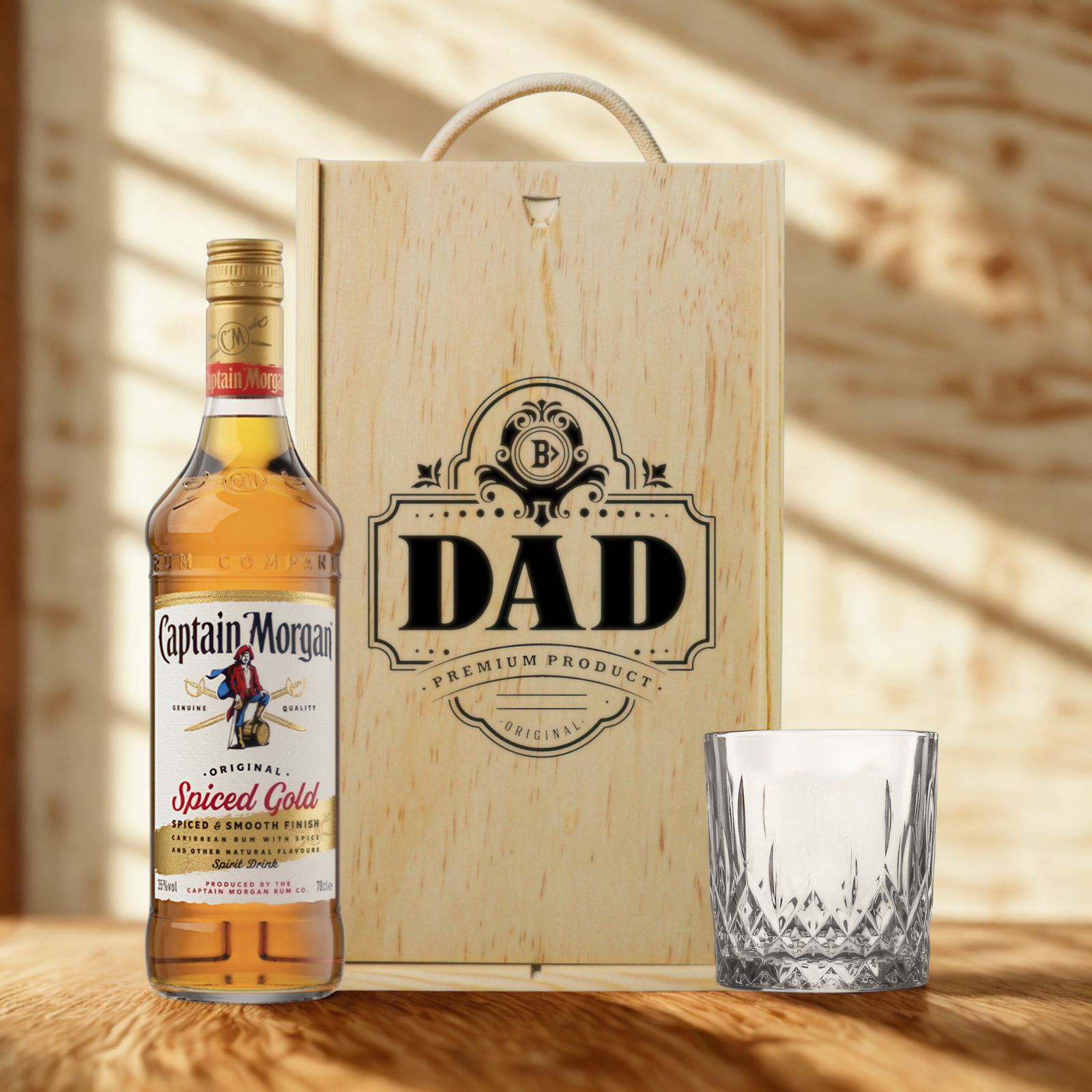 Best Dad Rum Gift Set with Glass – Premium Rum Selection 70cl (Choose Kraken, Bumbu, Bacardi & More)
