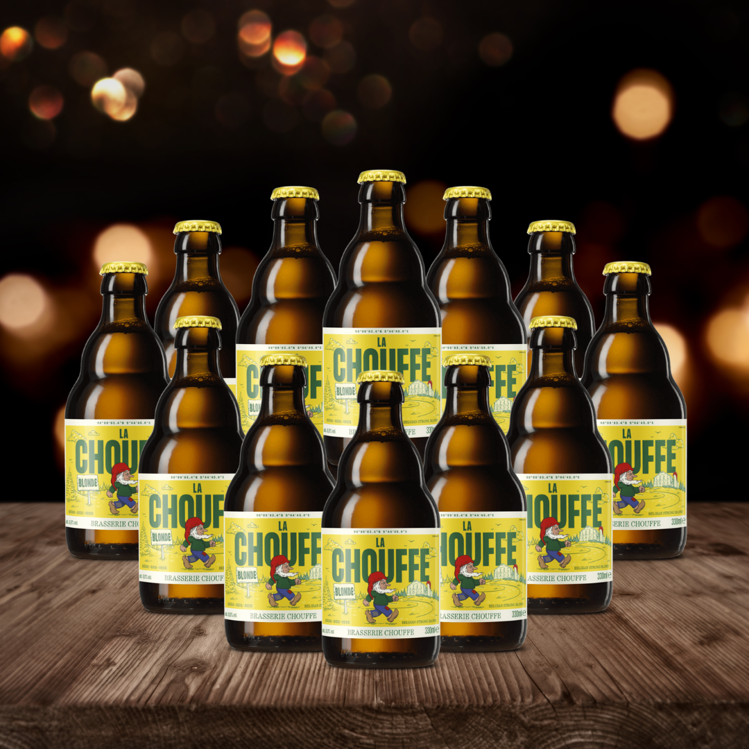 Brasserie d’Achouffe La Chouffe Belgian Blond Beer 330ml Bottles - 8.0% ABV (Multipack)