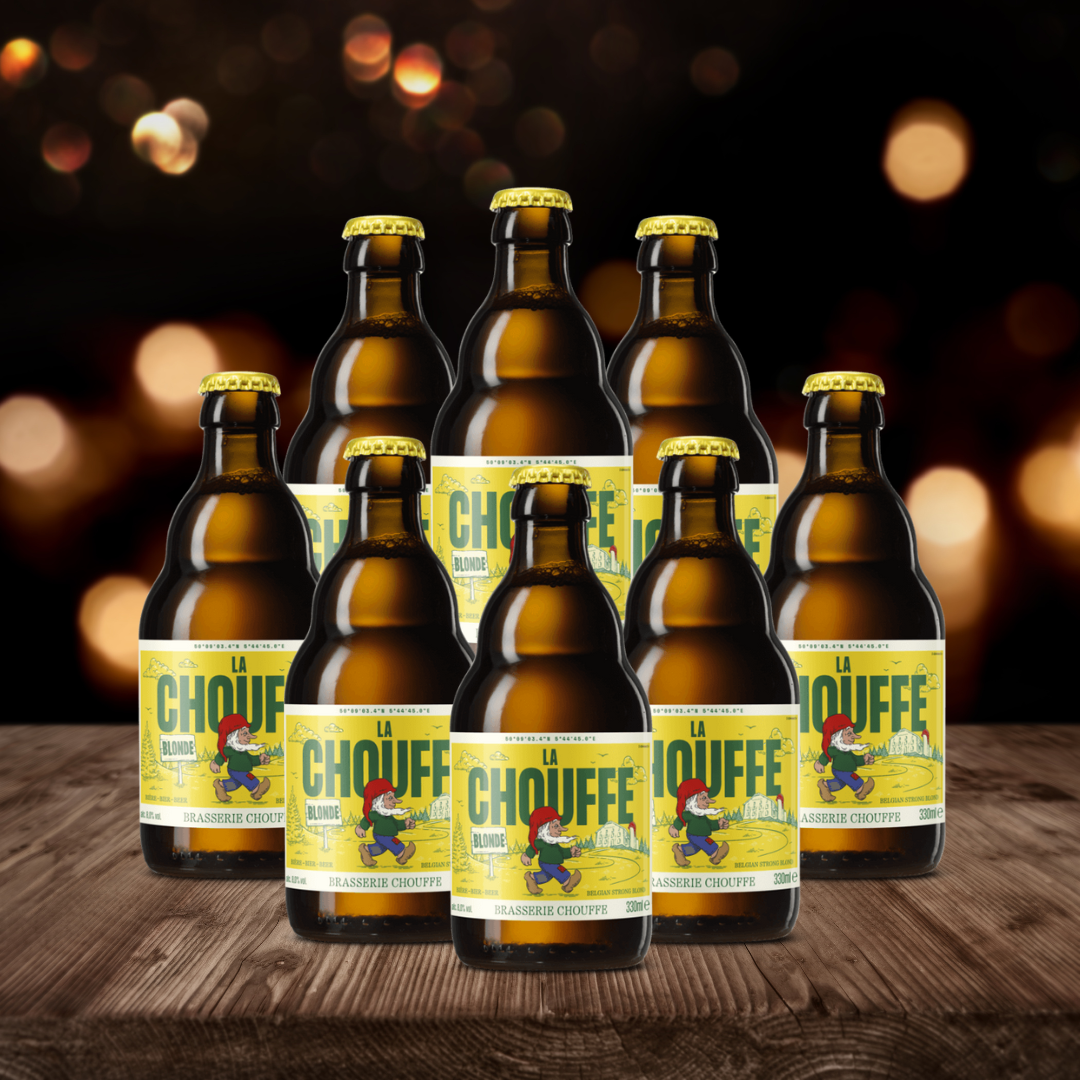 Brasserie d’Achouffe La Chouffe Belgian Blond Beer 330ml Bottles - 8.0% ABV (Multipack)