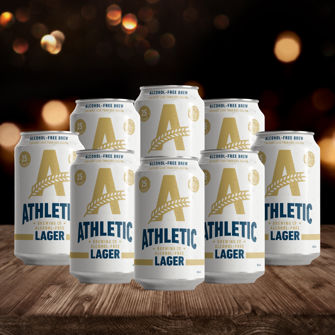 Athletic Brewing Co Alcohol Free Lager 355ml Cans - 0.5% ABV (Multipack) 