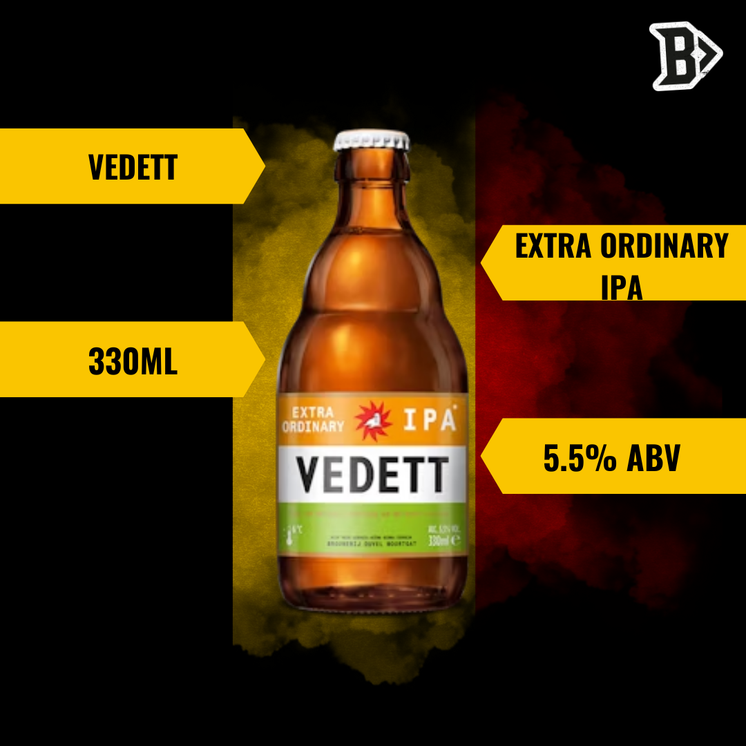 Vedett EXTRA ORDINARY IPA Belgian IPA 330 ml Bottles – ABV 5.5% (12 Pack)