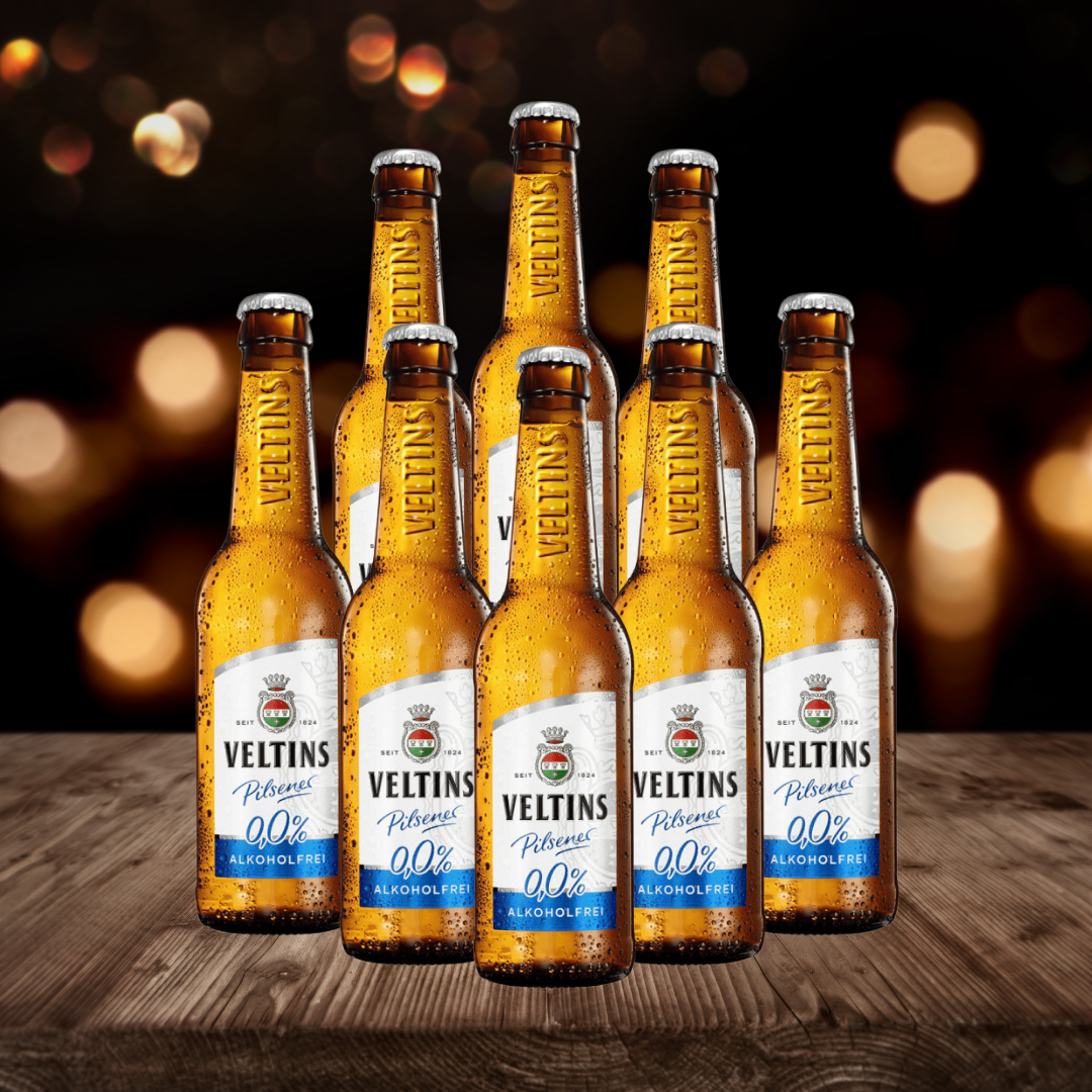 Veltins Alcohol Free German Pilsner 330ml Bottles - 0.0% ABV (Multipack)