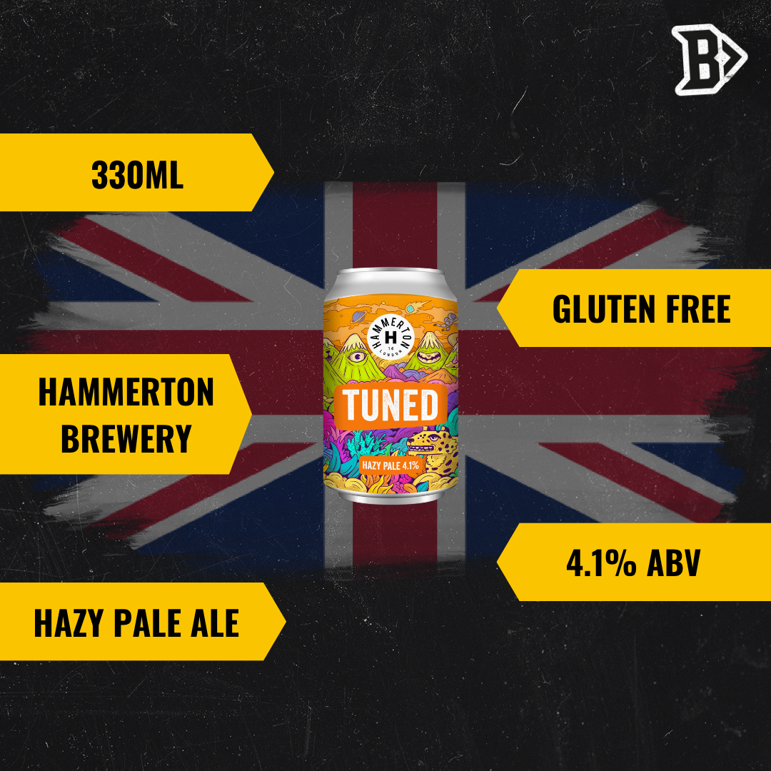 Hammerton Brewery British Gluten Free Hazy Pale Ale Tuned 330ml Cans - 4.1% ABV (8 Pack)