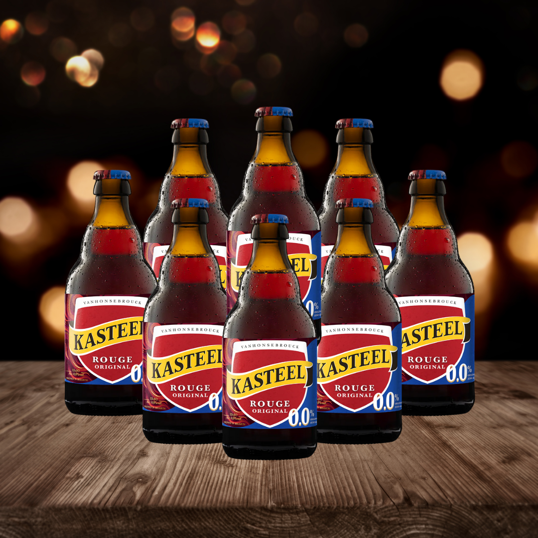 Kasteel Rouge Belgian Cherry Alcohol Free Fruit Beer 330ml Bottles – 0.0% ABV (12 Pack) - BEERHUNTER