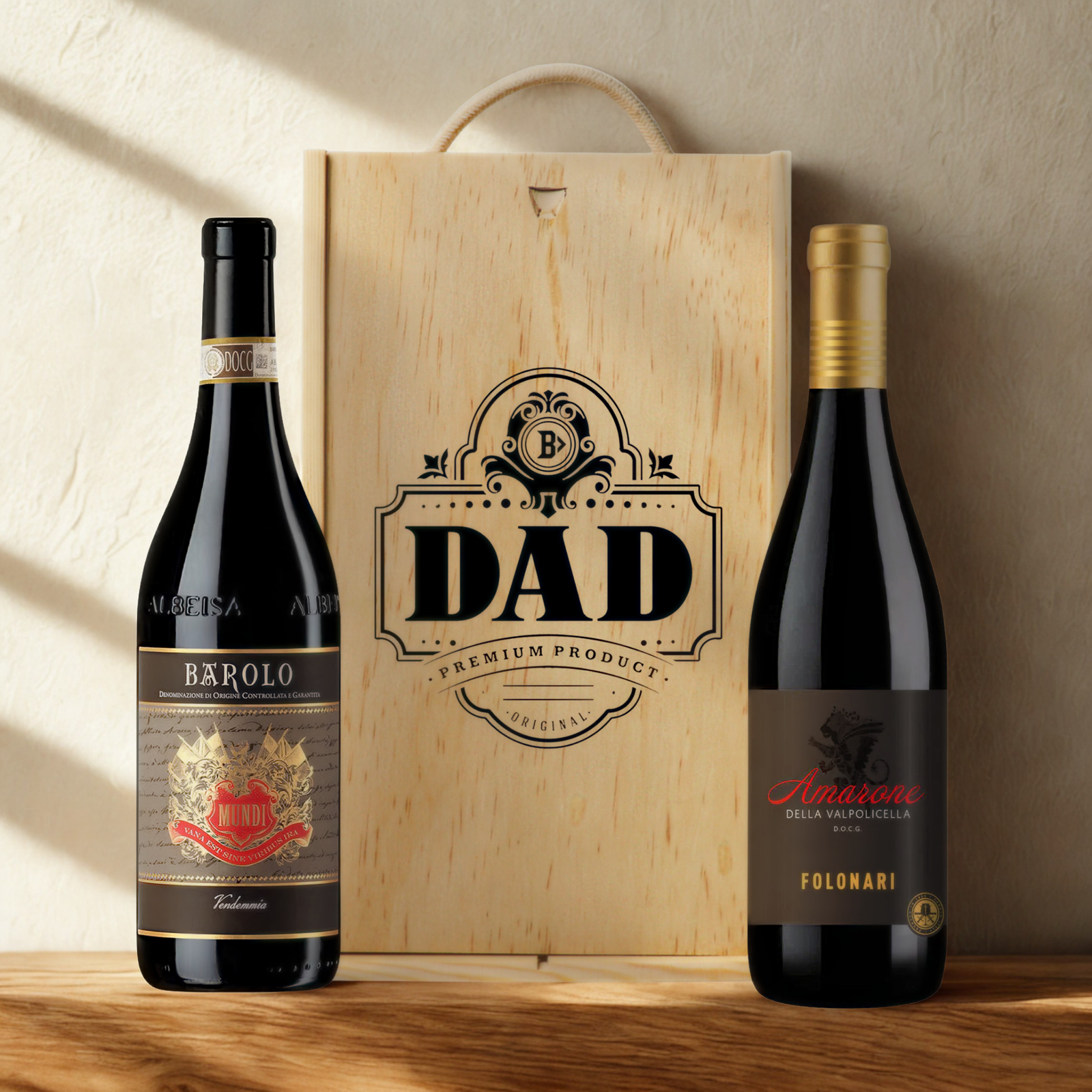 Best Dad Wine Gift Set – Premium Red & White Wine Selection