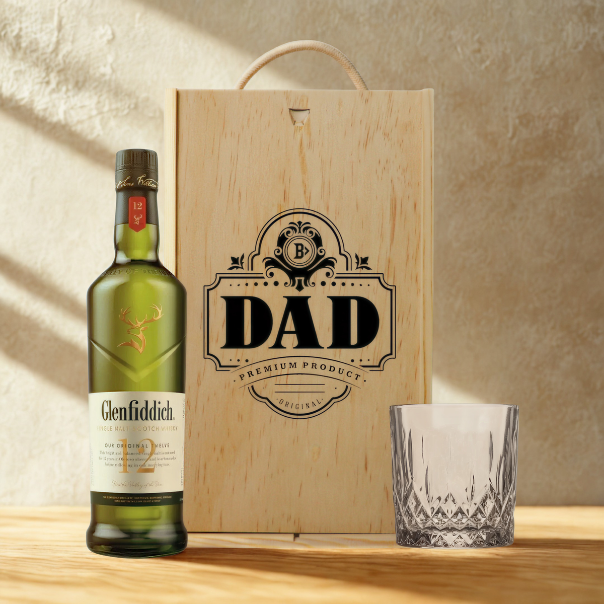 Best Dad Glenfiddich 12 Year Old Scotch Whisky Gift Set with Glass - 70cl (40% ABV)