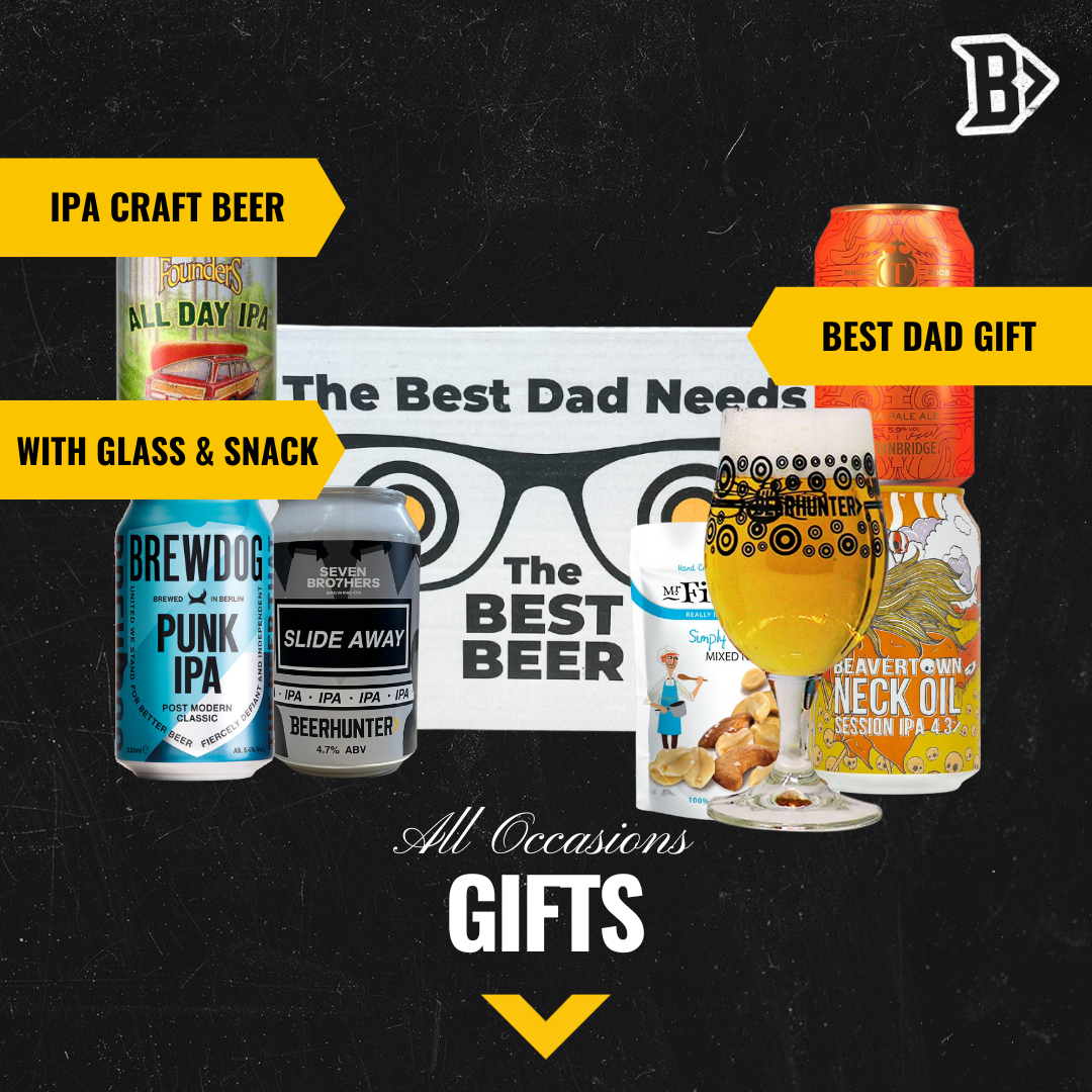 IPA Craft Beer 'Best Dad' 5 Can Gift Pack with Glass