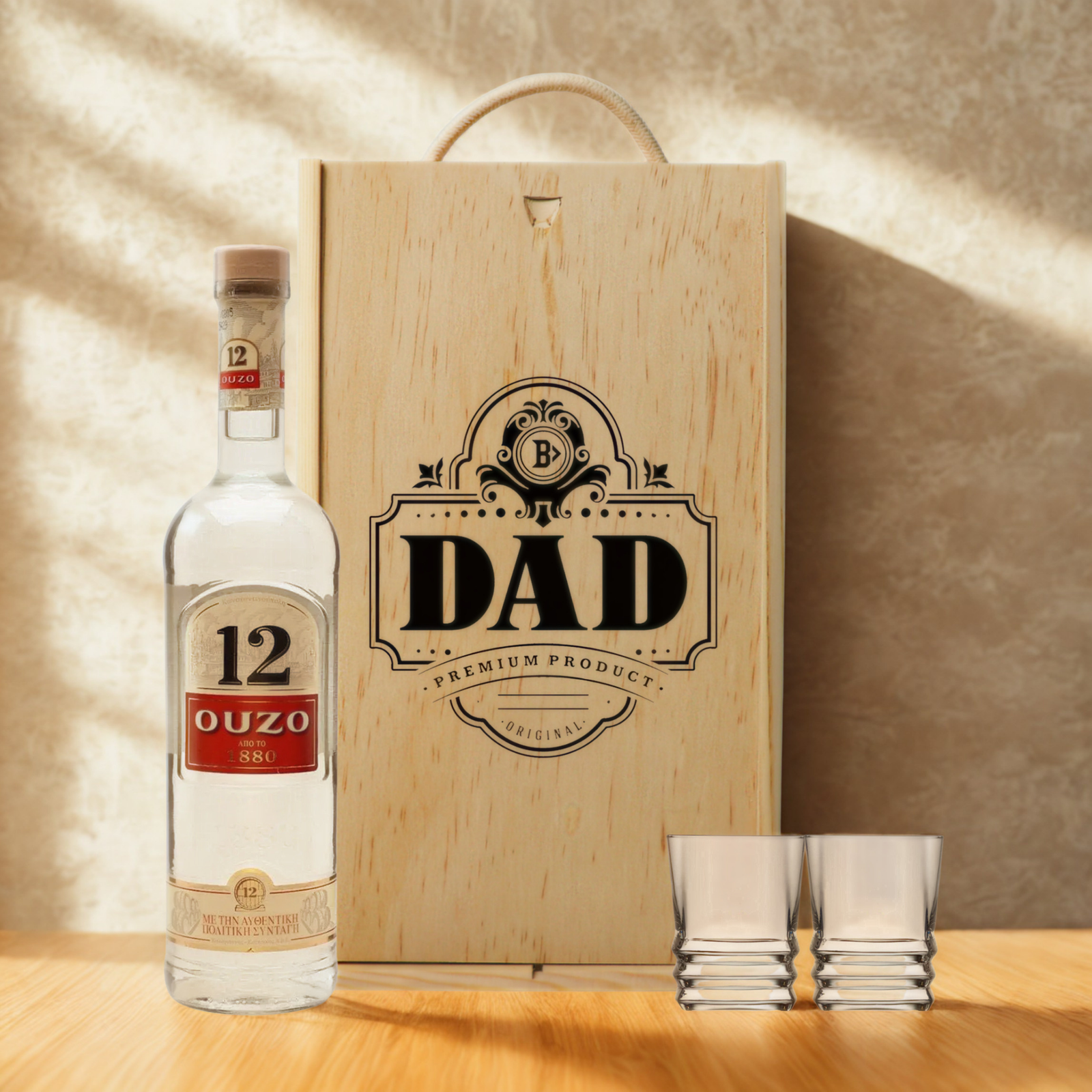 Best Dad Aperitif & Liqueur Gift Set – Premium Spirits Selection with Glasses