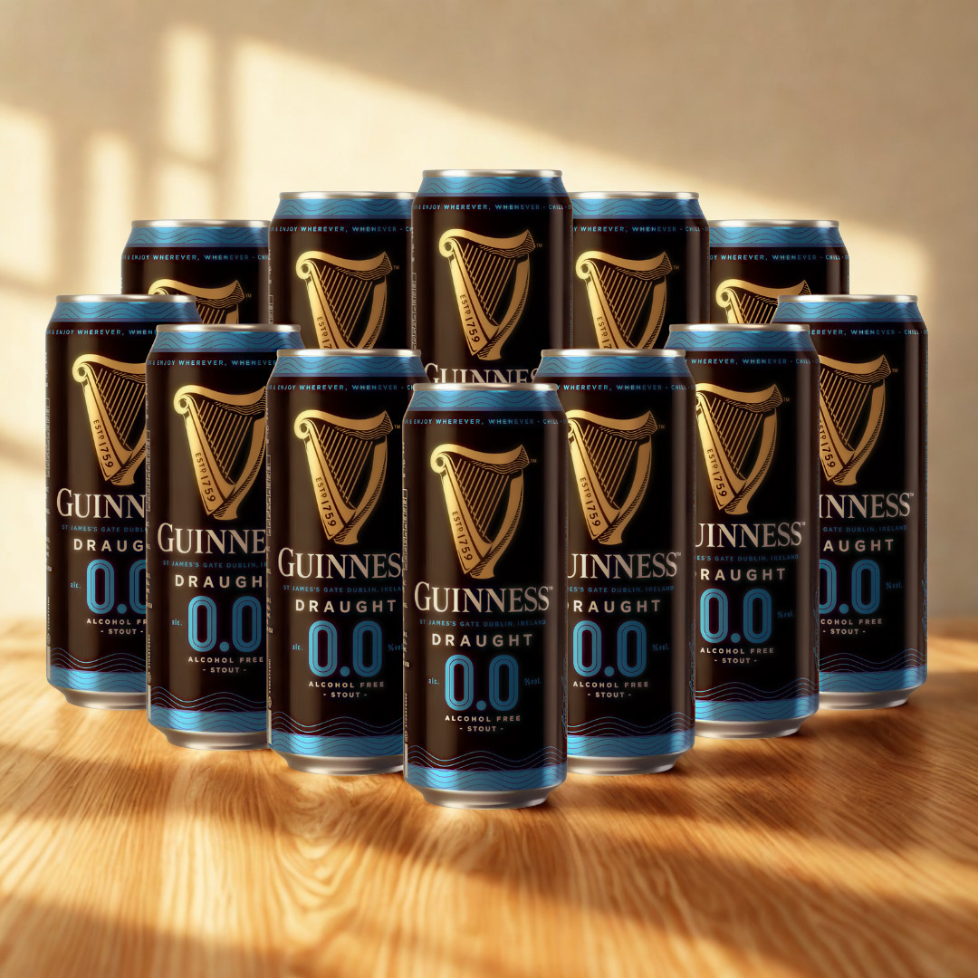 Guinness Draught Alcohol Free Stout 440ml Cans (12 Pack) - 0.0% ABV
