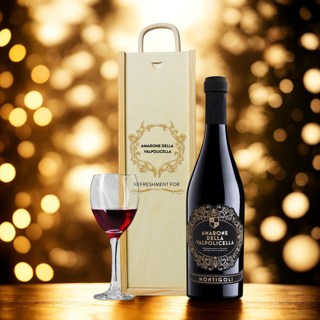 Personalised Montigoli Amarone della Valpolicella Red Wine Gift Set – 75cl