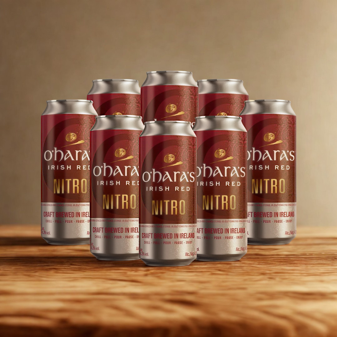 O'Hara's Nitro Irish Red Ale 440ml Cans - 4.30% ABV (Multipack)