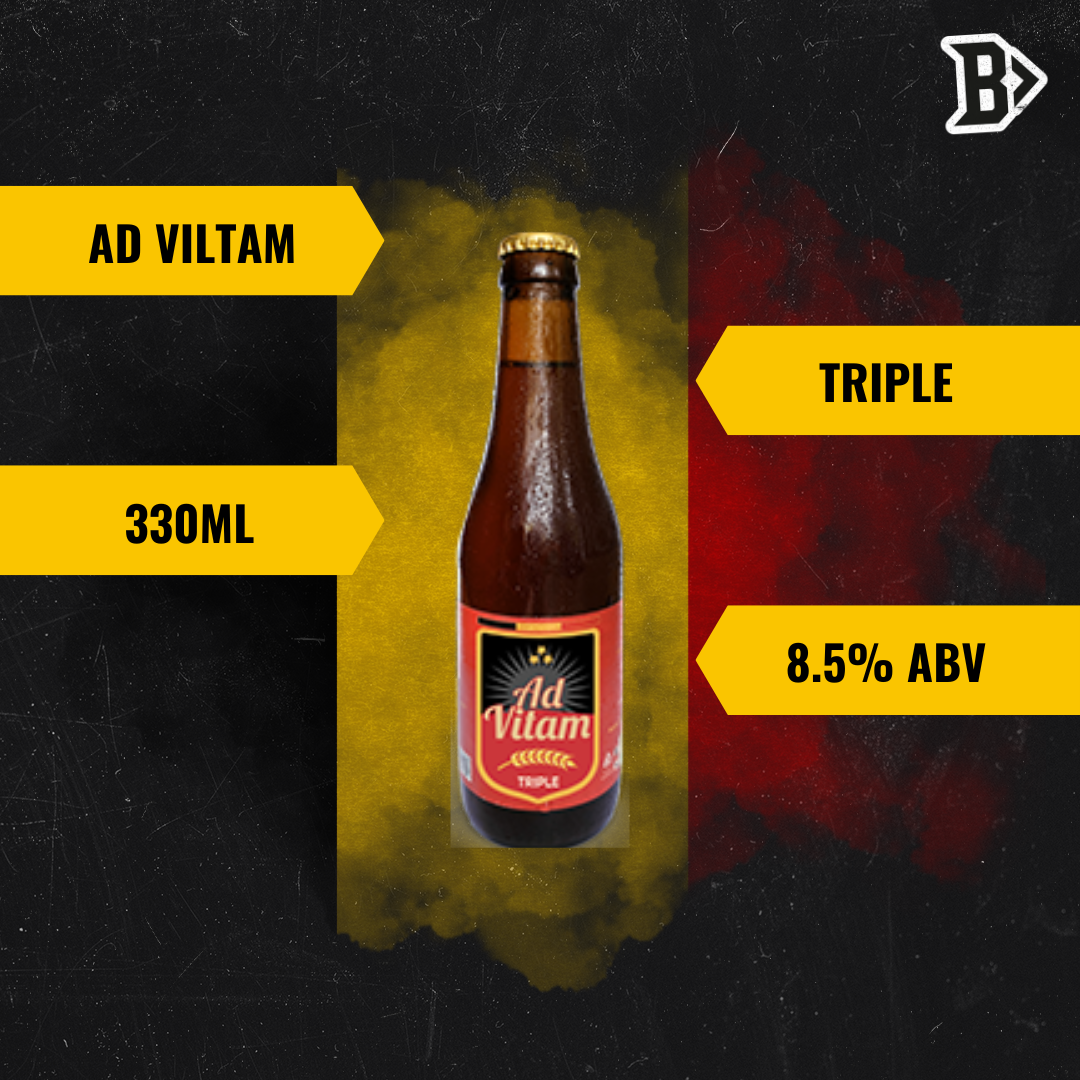 Ad Vitam Triple Belgian Beer 330ml Bottles - 8.3% ABV (12 Pack)