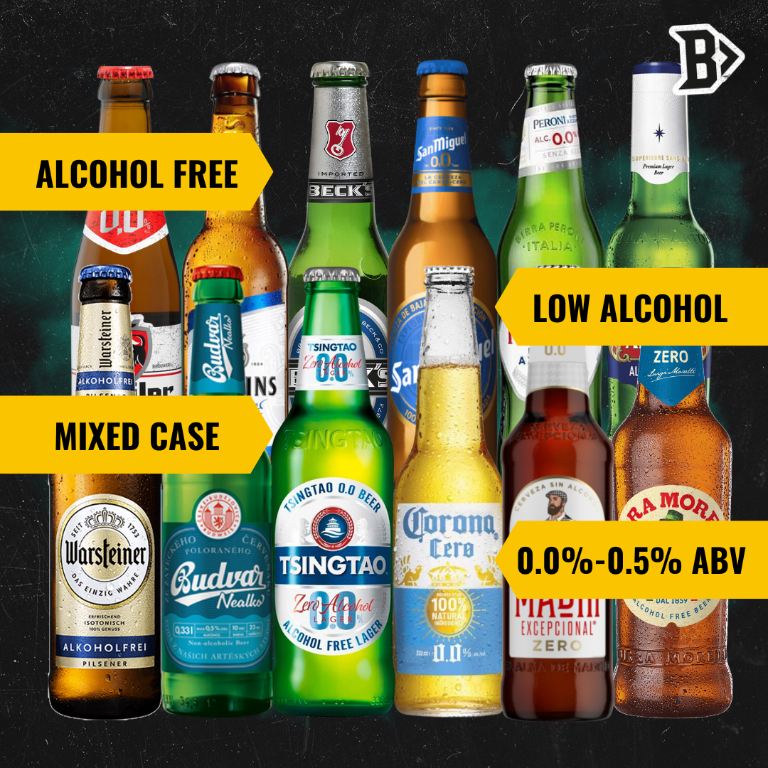Premium Lager Low/No Alcohol Free Mixed Case Gift Set – (12 Pack)