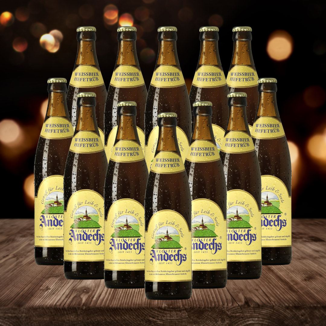 Andechs Weissbier Hell German Wheat Beer 500ml Bottles - 5.5% ABV (12 Multipack)