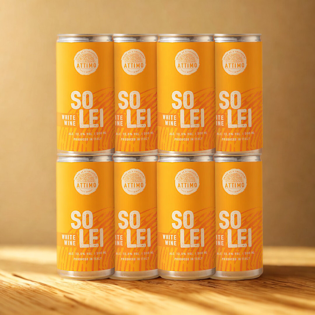 Attimo Italian White Wine Cans – 200ml (8 Pack)