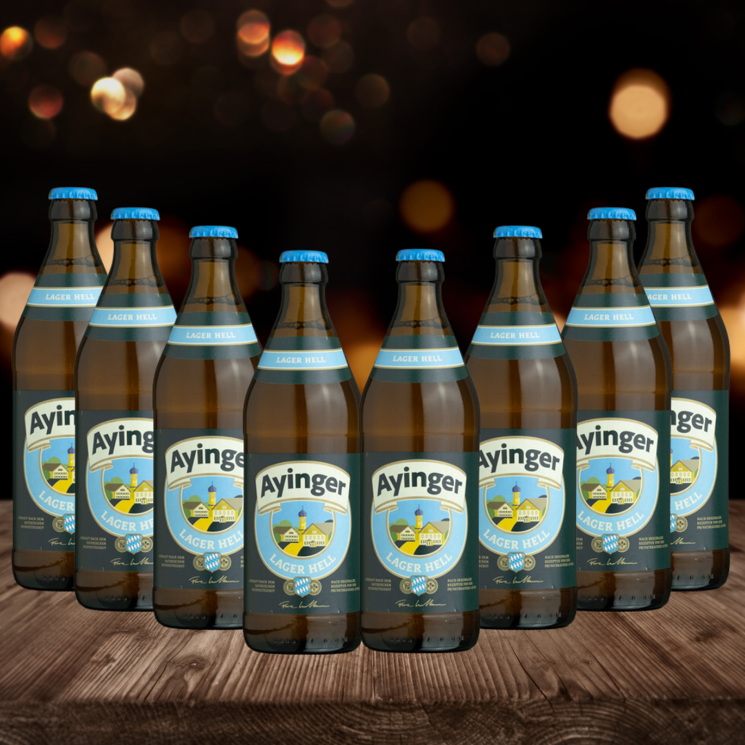 Ayinger Lager Hell 500ml Bottles - 4.9% ABV (12 Pack) - BEERHUNTER