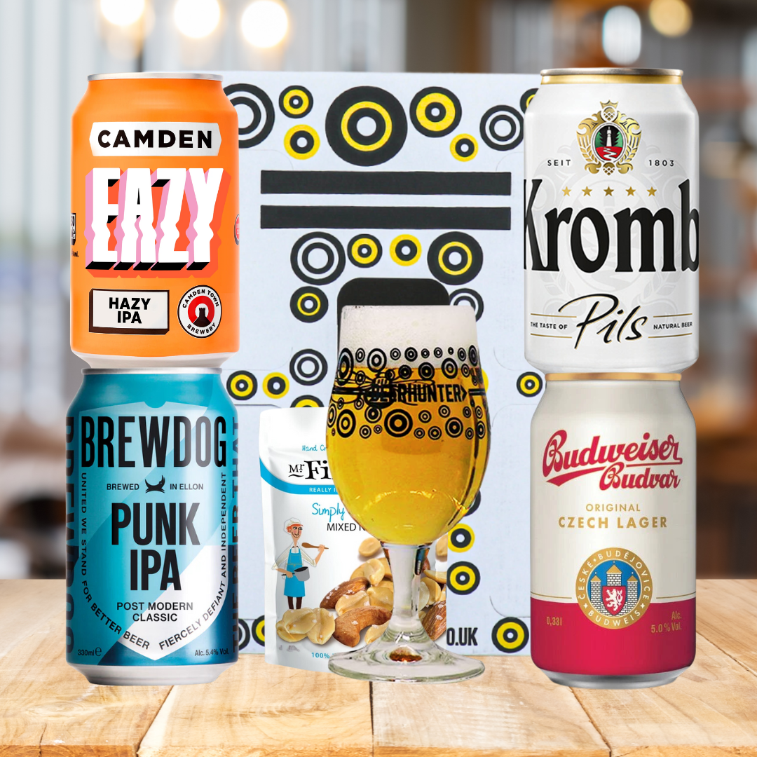 Craft Beer Mixed Beer Gift Set (4 x 330ml Cans) Brewdog, Camden, Krombacher &amp; Budvar