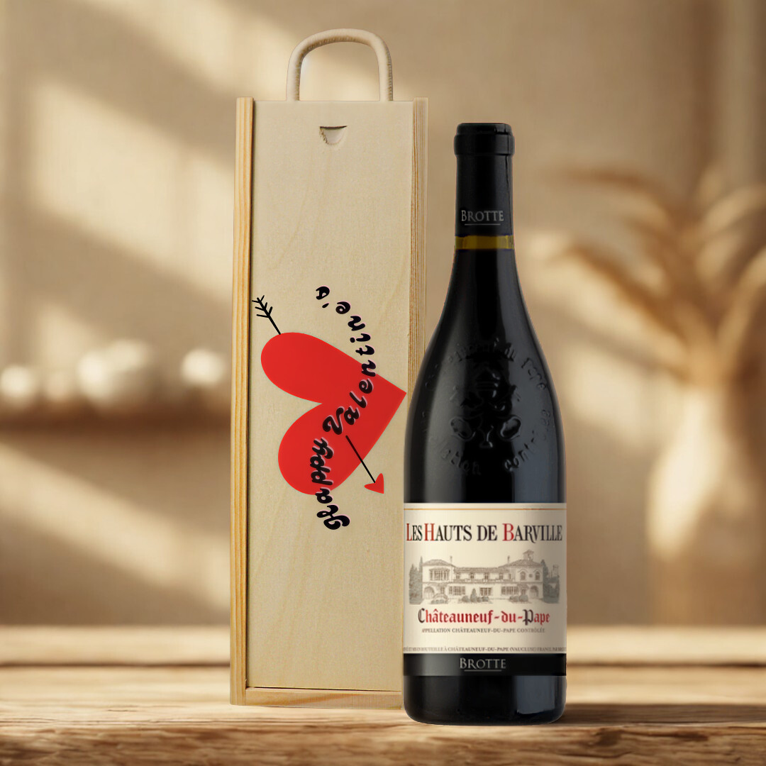 Chateauneuf Du Pape Red Wine Valentines Gift Set