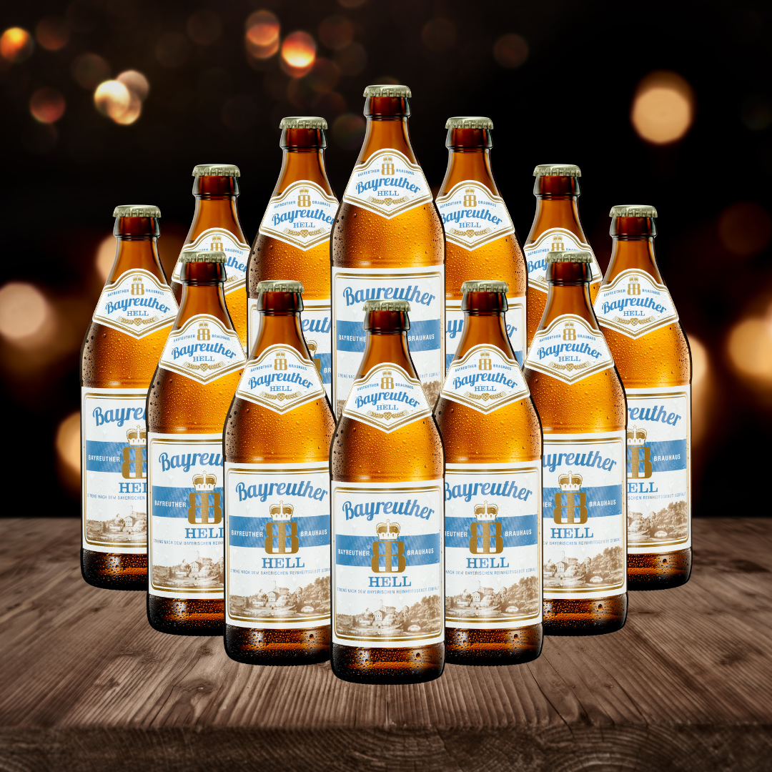 Bayreuther German Helles 500ml Bottles 4.9% ABV (12 Pack)