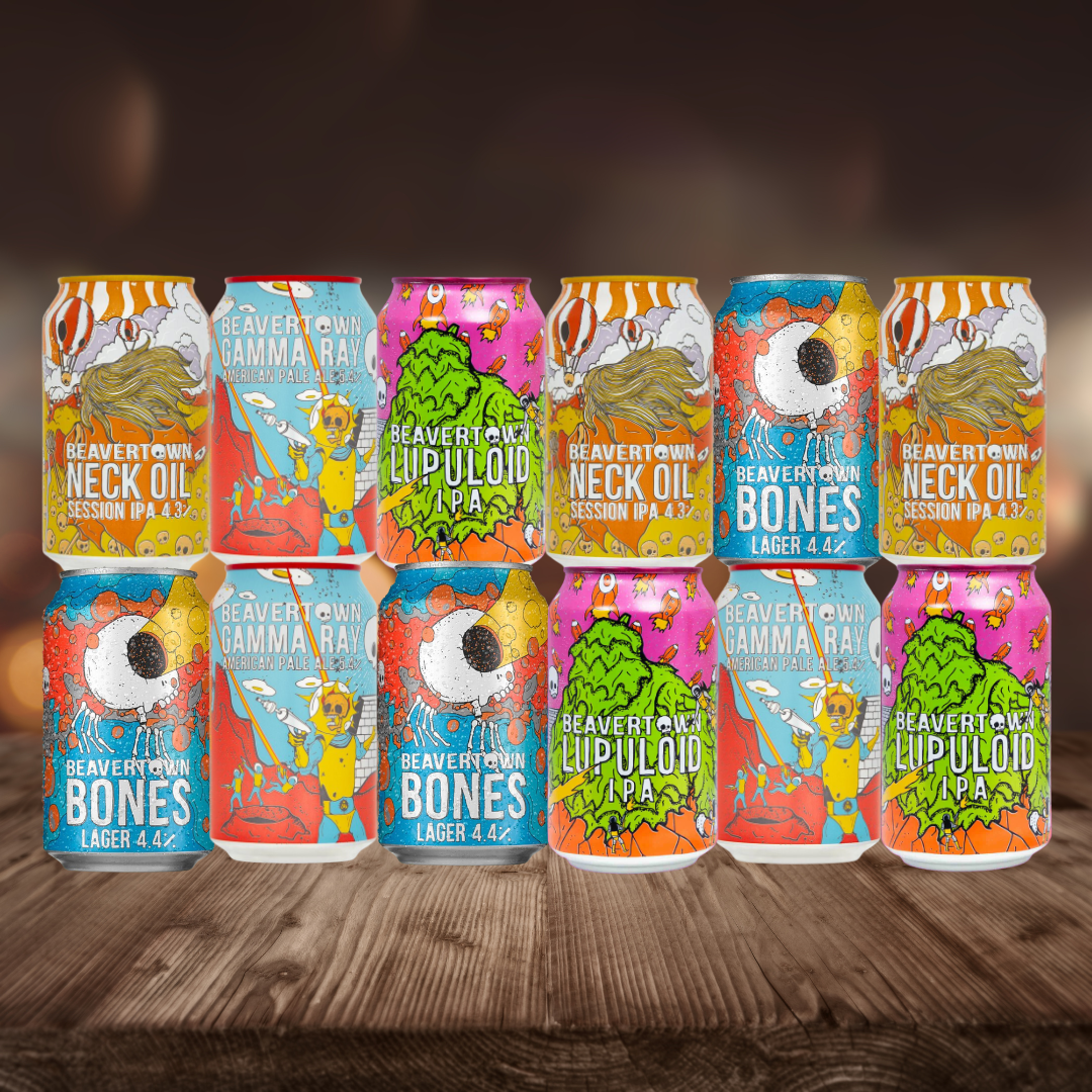 Beavertown Brewery Mixed Case - Neck Oil, Gamma Ray, Bones & Lupuloid (12 Pack)
