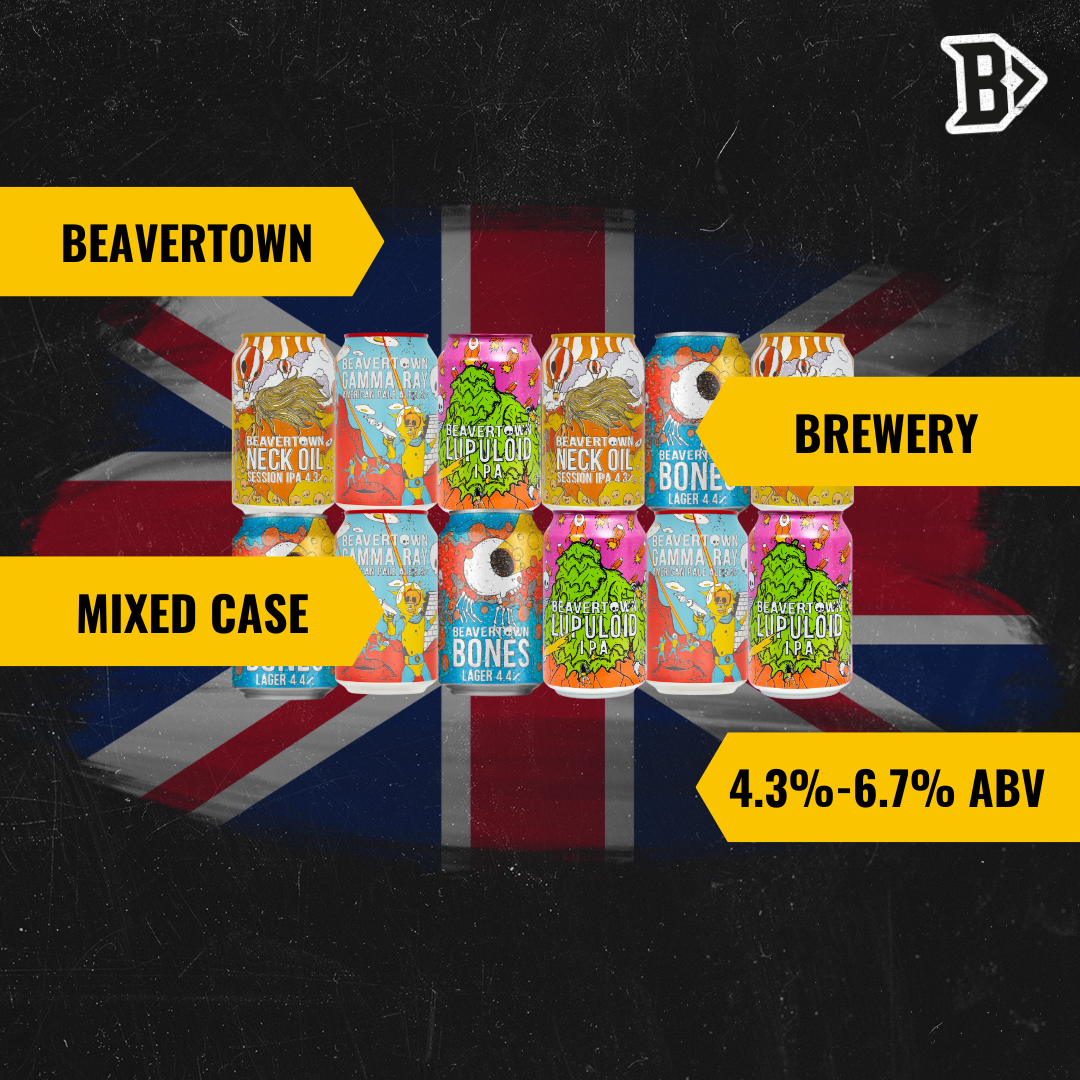Beavertown Brewery Mixed Case - Neck Oil, Gamma Ray, Bones & Lupuloid (12 Pack)