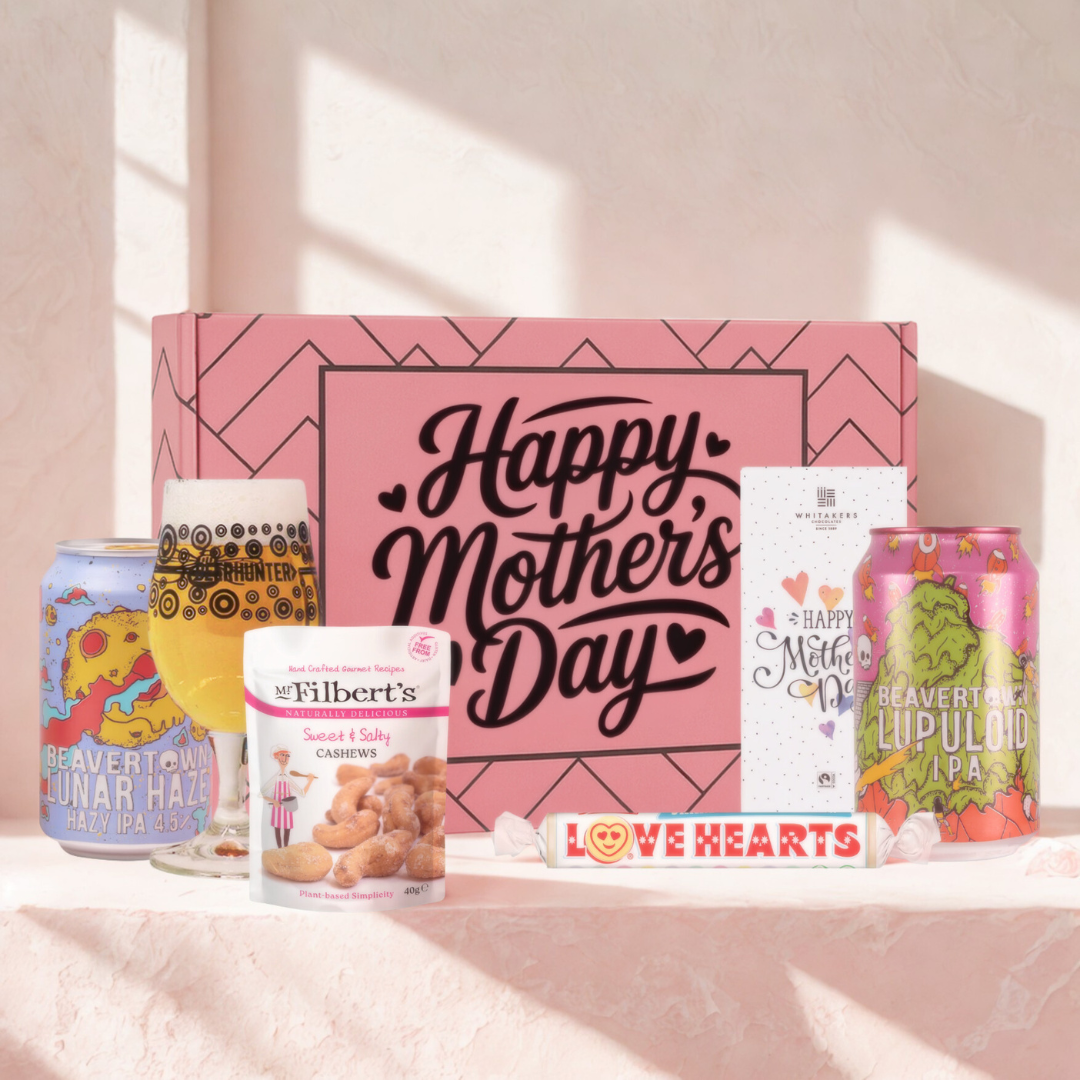 Beavertown Craft Beer Mothers Day Gift Set with Glass, Chocolate & Snacks
