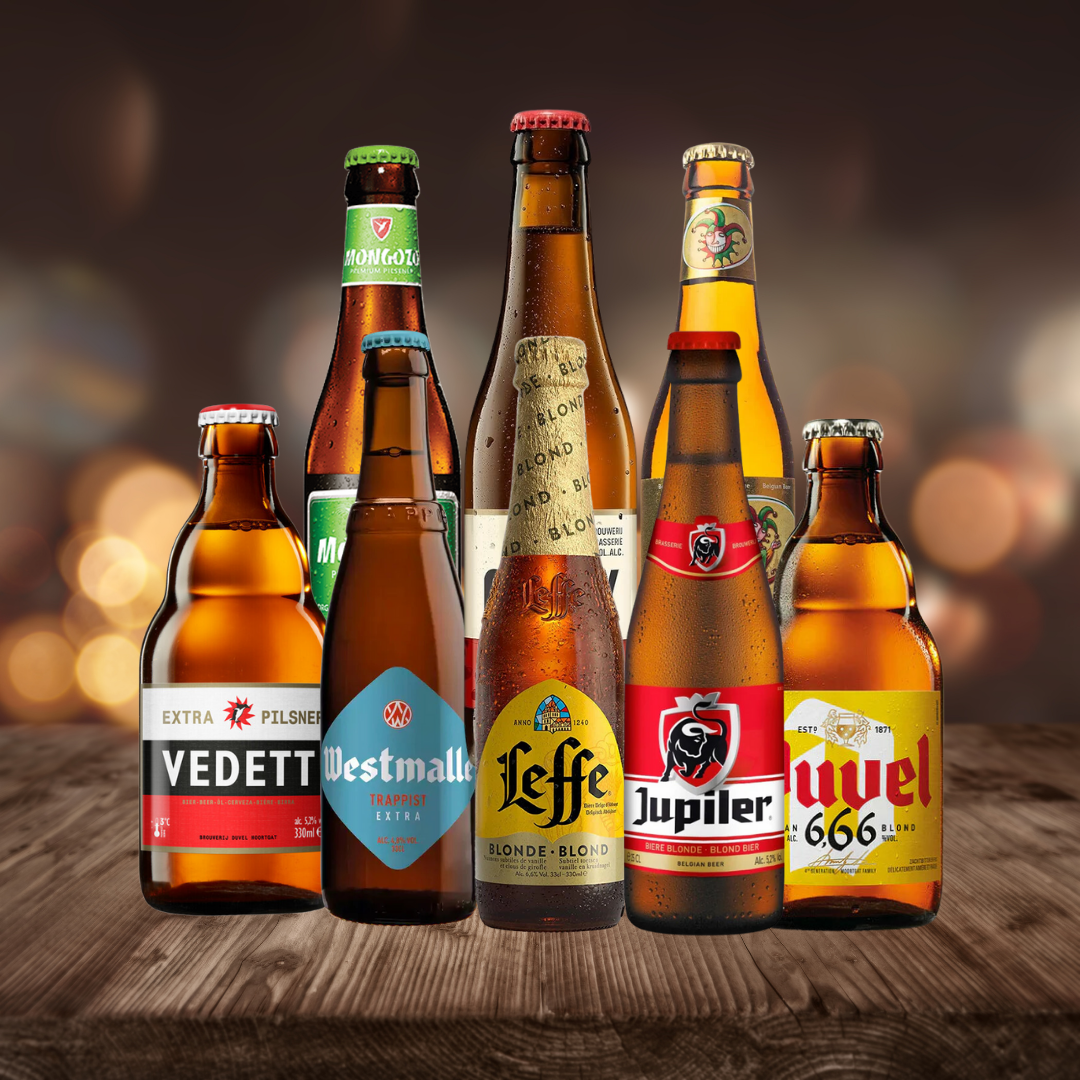 Belgium Breweries Craft Beer 330ml Mixed Beer Selection with Free Duvel Glass (8 Pack)