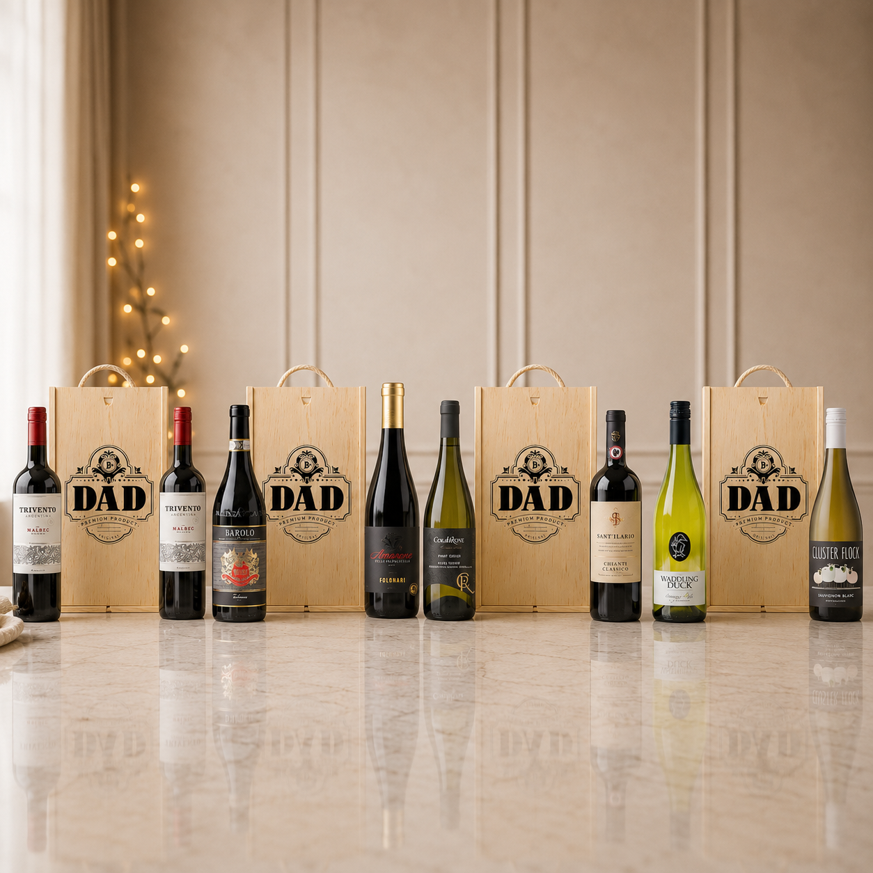 Best Dad Wine Gift Set – Premium Red & White Wine Selection