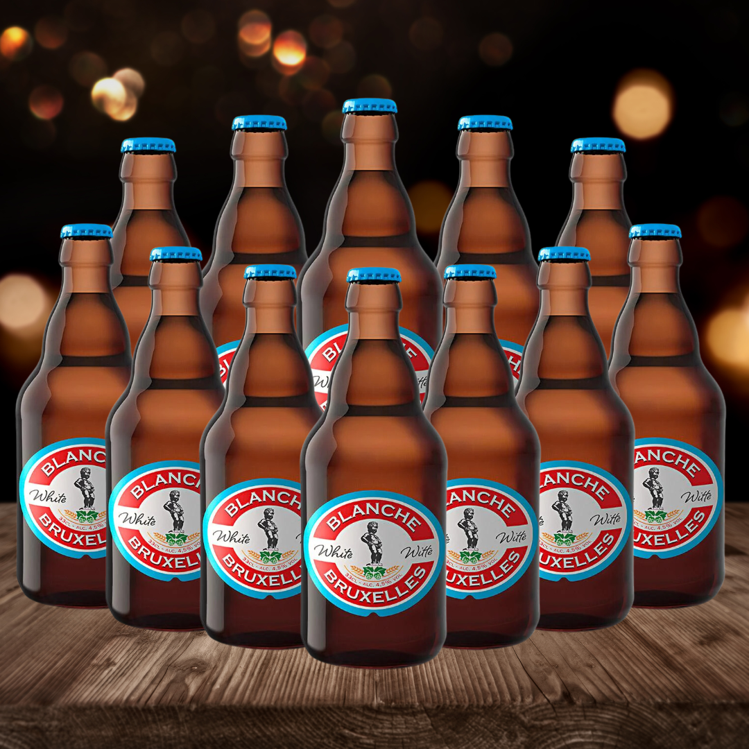 Blanche de Bruxelles Belgian Wheat Beer 330ml Bottles 4.5% ABV (12 Pack) - BEERHUNTER
