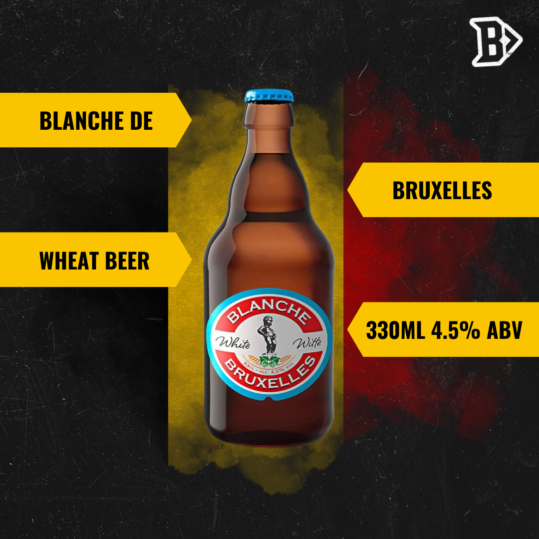 Blanche de Bruxelles Belgian Wheat Beer 330ml Bottles 4.5% ABV (12 Pack) - BEERHUNTER