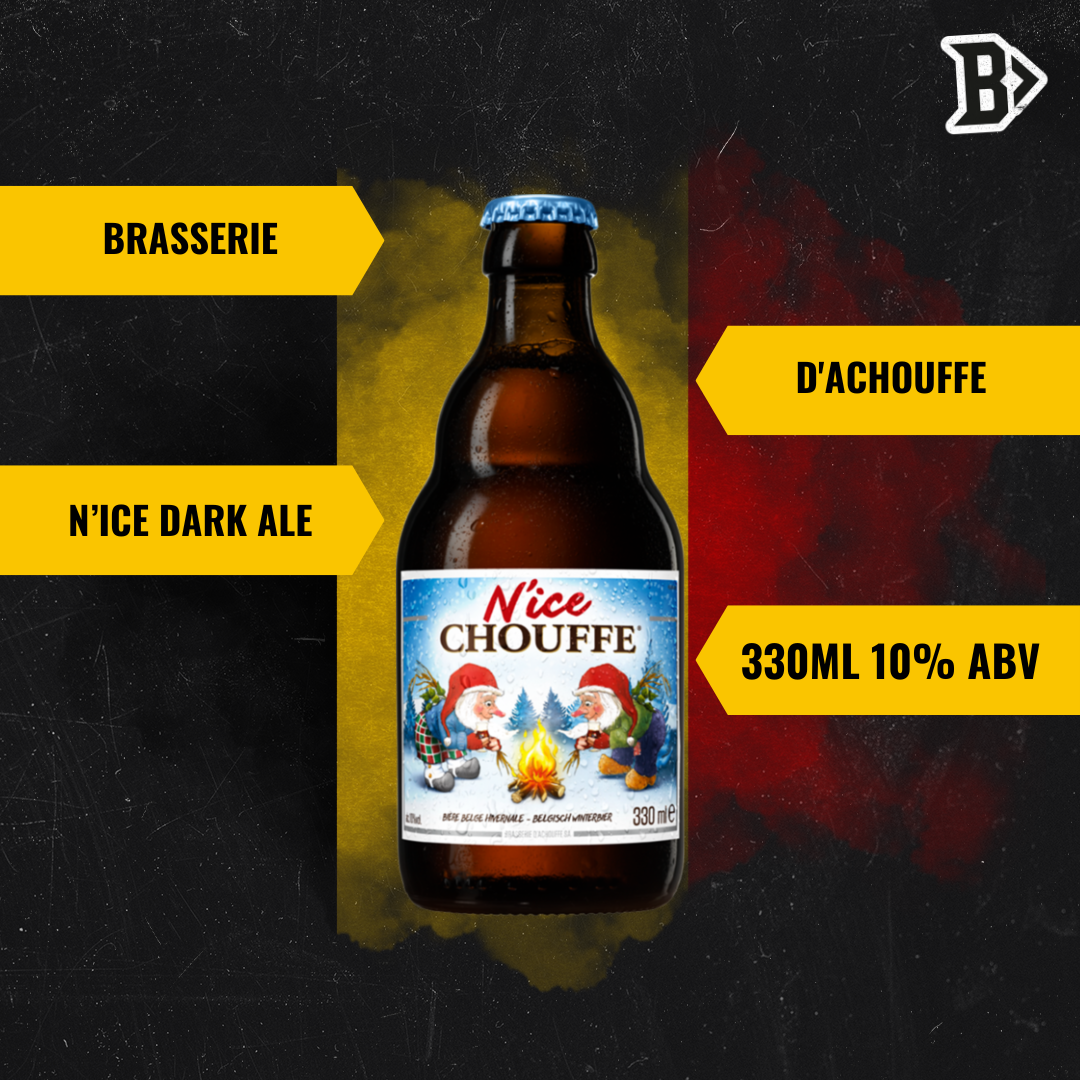 Brasserie d’Achouffe N'ice Belgian Dark Beer 330ml Bottles - 10.0% ABV (12 Pack) - BEERHUNTER