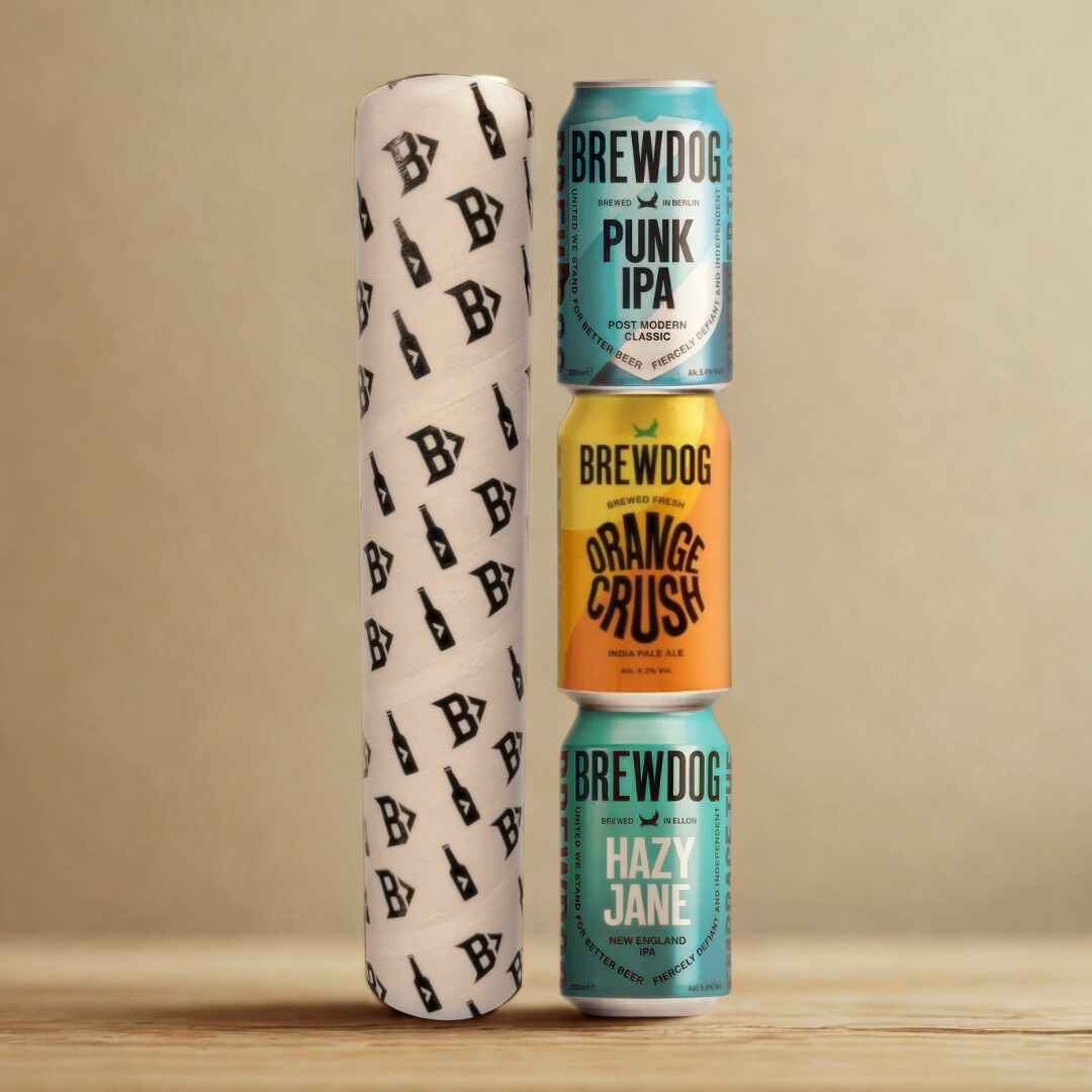 Brewdog Craft Beer Tube Gift Set (3 Pack) - Punk IPA, Orange Crush &amp; Hazy Jane