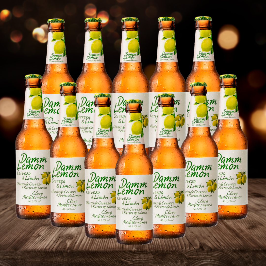 Damm Lemon Cerveza &amp; Limon Radler 330ml Bottles 3.2% ABV (12 Pack)