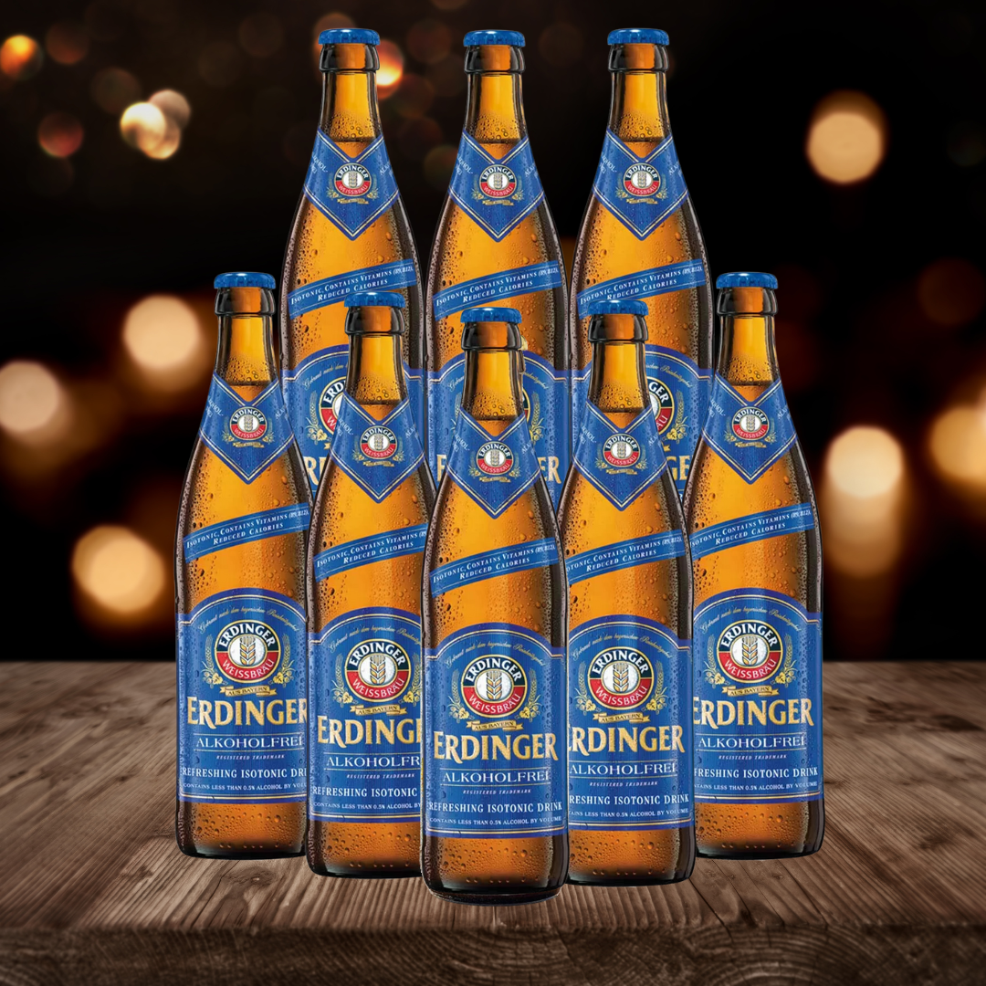 Erdinger Alkoholfrei German Alcohol Free Wheat Beer 500ml Bottles - 0.5% ABV (12 Pack) - BEERHUNTER