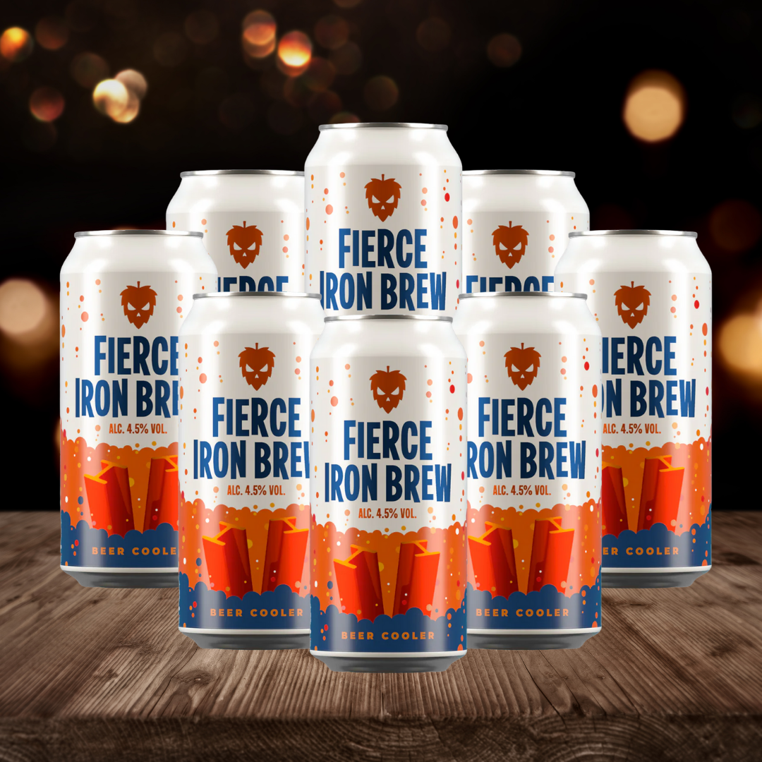 Fierce Beer Gluten Free Beer Cooler Iron Brew 440ml Cans - 4.5% ABV (8 Pack)
