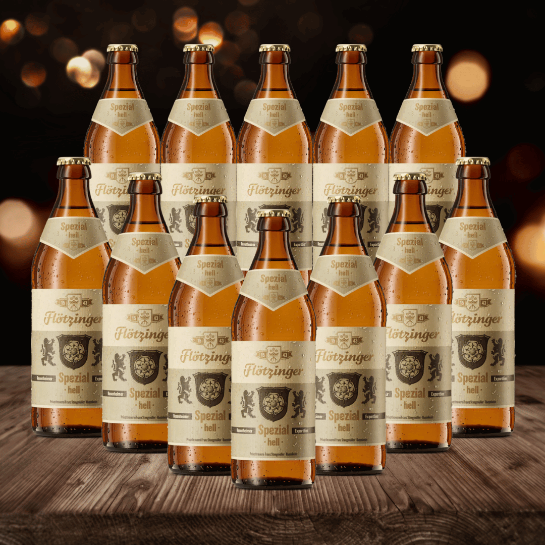 Flotzinger Spezial Hell German Beer 500ml Bottles – 5.5% ABV (12 Pack) - BEERHUNTER