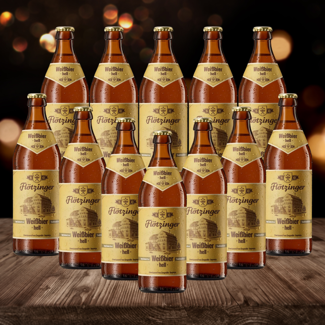 Flotzinger Weissbier Hell German Wheat Beer 500ml Bottles – 5.3% ABV (12 Pack) - BEERHUNTER