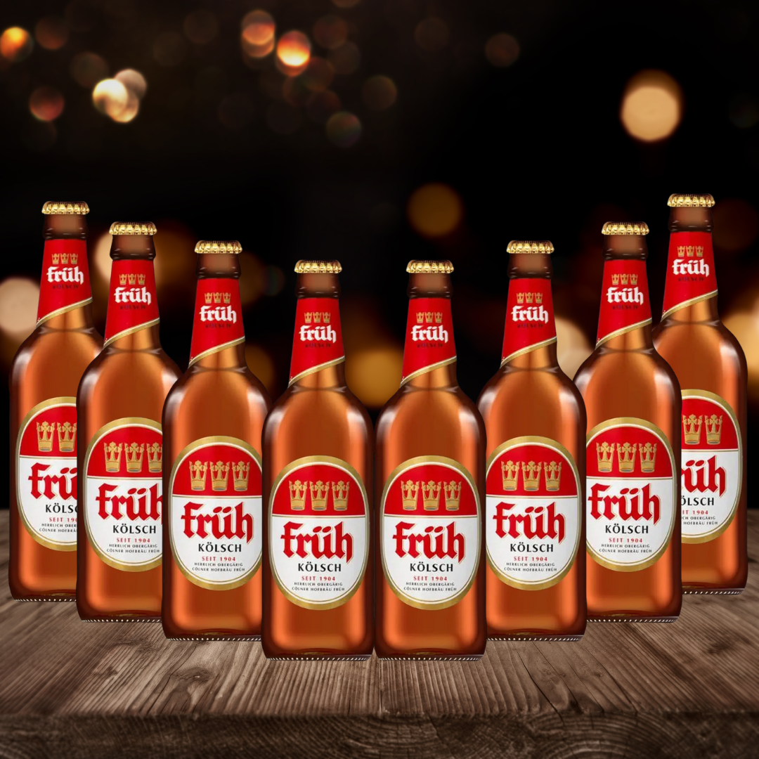Früh Kölsch German Lager 500ml Bottles - 4.8% ABV (12 Pack) - BEERHUNTER