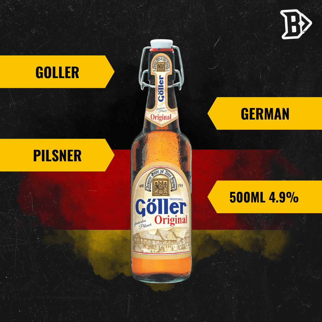 Göller Original German Pilsener 500ml Bottles - 4.9% ABV (12 Pack) - BEERHUNTER