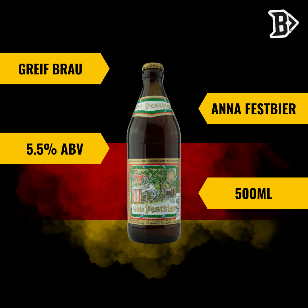 Greif Brau Annafest Festbier German 500ml Bottles - 5.5% ABV (12 Pack)