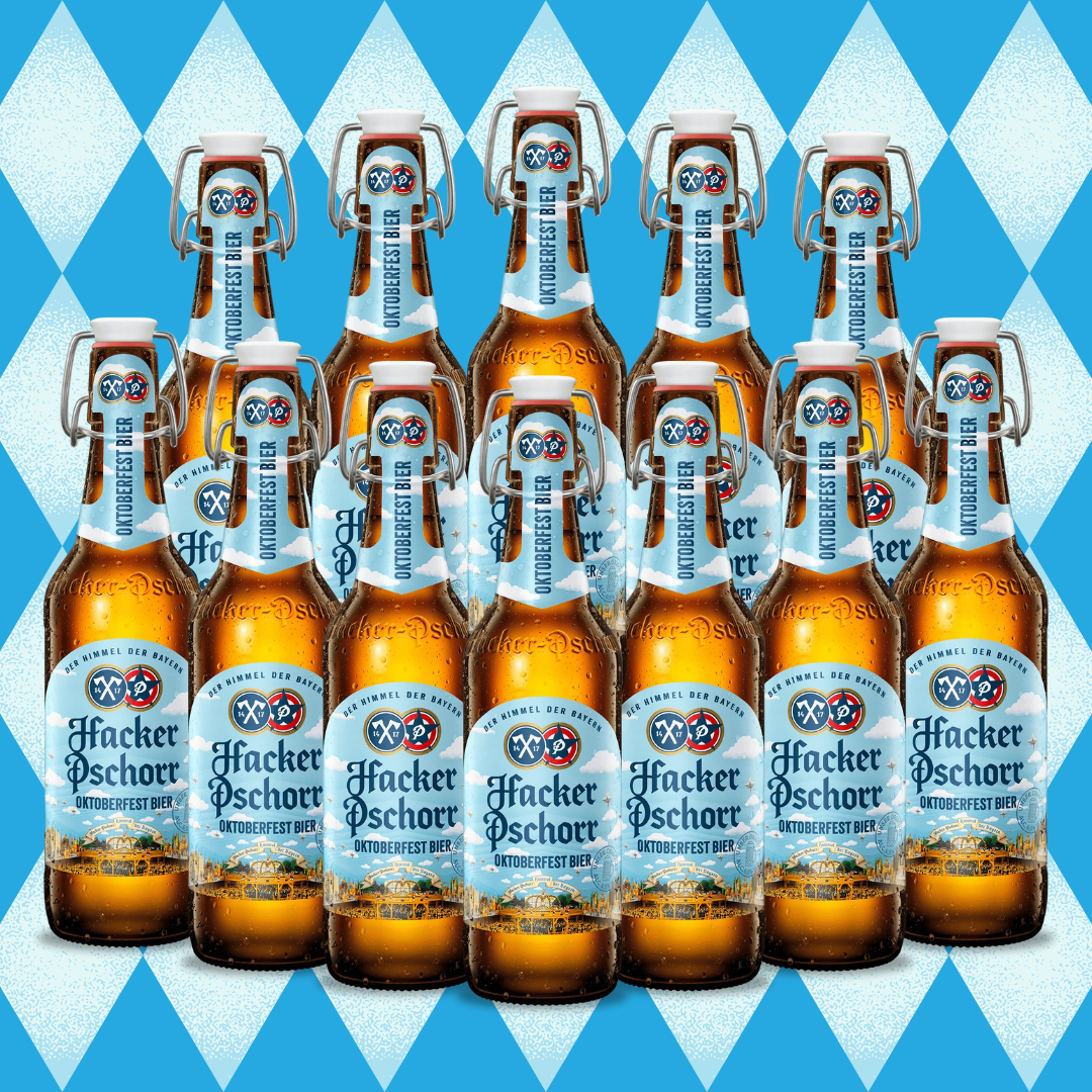 Hacker Pschorr Oktoberfest Limited Edition Bier Beer 500ml Bottles - 6.0% ABV (12 Pack) - BEERHUNTER