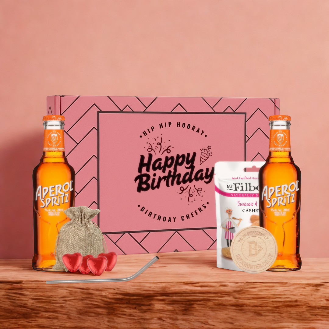 Happy Birthday Aperol Spritz Gift Set with Chocolate &amp; Accessories (2 x 200ml)